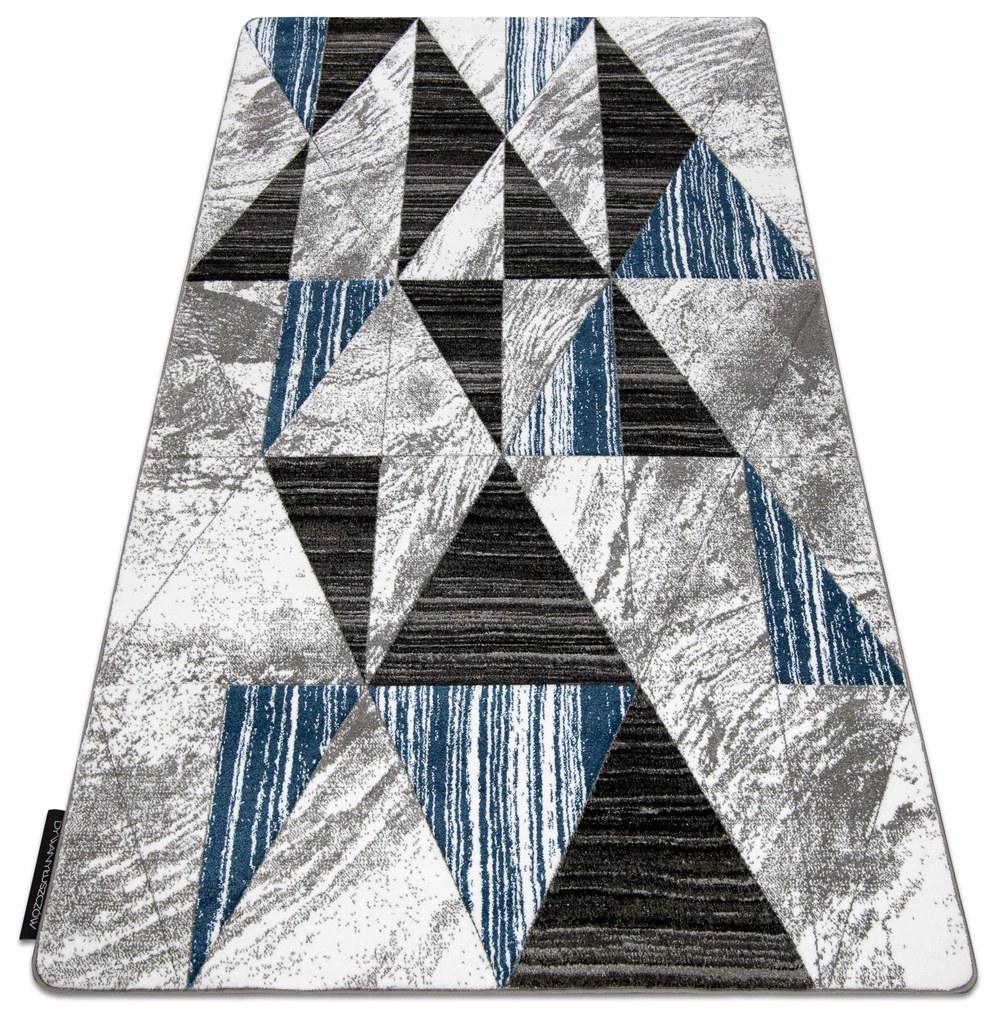 Koberec ALTER Nano trojuholníky, modrý