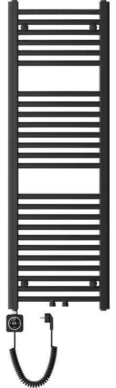 Mexen Ares, elektrické vykurovacie teleso 1200x400 mm + vykurovacia tyč 400 W, čierna, W102-1200-400-6400-70