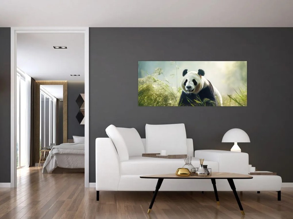 Obraz - Panda (120x50 cm)