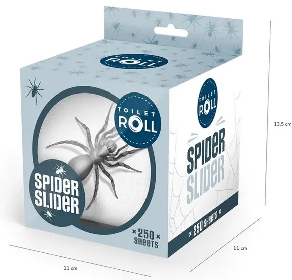 Toaletný papier s motívom pavúka