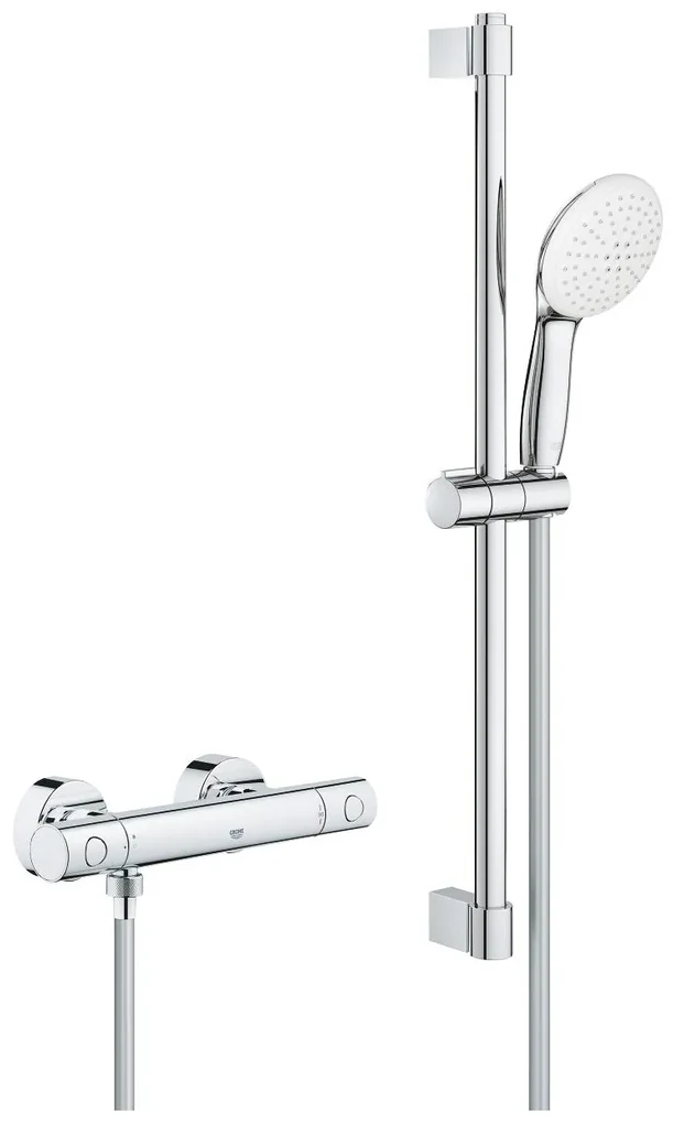 Grohe Grohtherm 800 Cosmopolitan - Sprchový set s termostatom na stenu, 2 prúdy, chrómová, 34768001