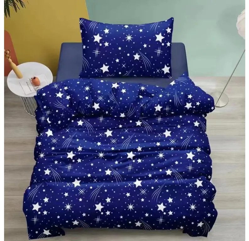 Obliečky z mikrovlákna NOČNÁ OBLOHA modré Rozmer obliečky: 2 ks 70 x 90 cm | 200 x 220 cm
