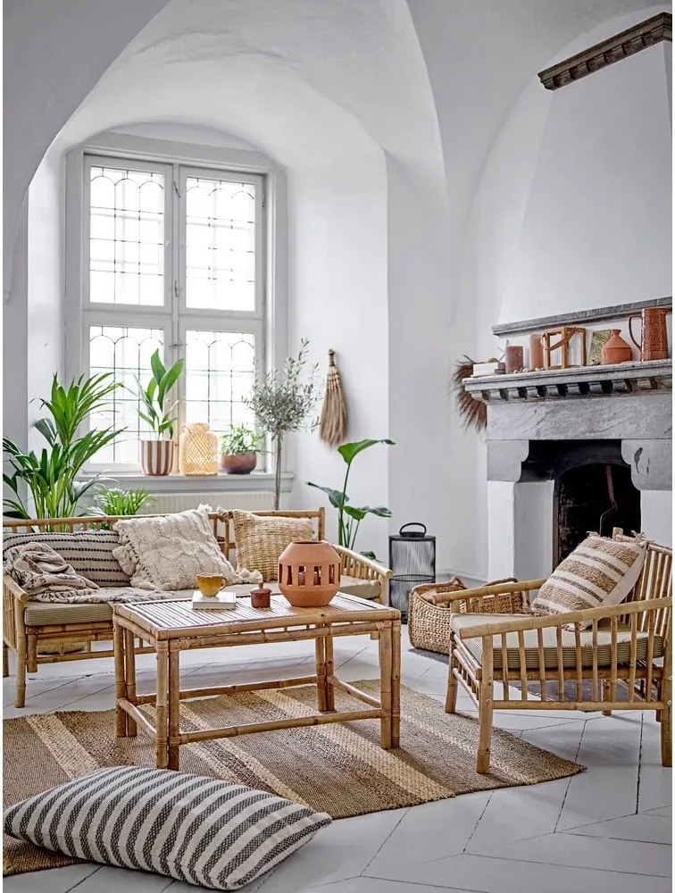 Bambusová záhradná pohovka v béžovo-prírodnej farbe Sole – Bloomingville