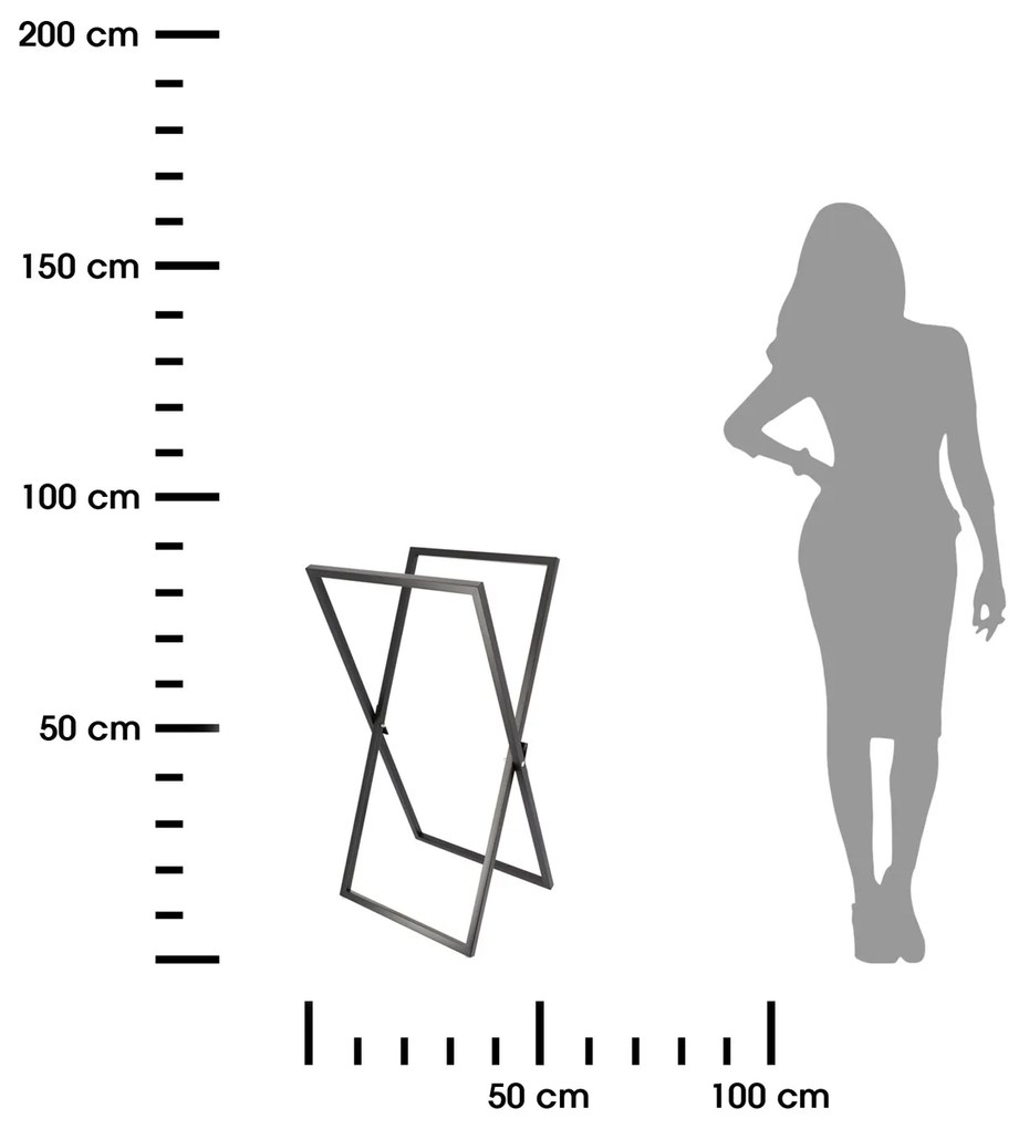 Stojan na uteráky Raspo 1, čierna