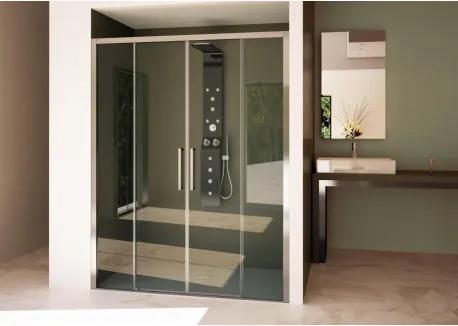 Sprchové dveře HOPA URBAN ESSENCE N2FS - 145,5 - 150 cm, 200 cm, Ossidato - matný hliník, Čiré bezpečnostní sklo - 6 mm (BEN23A1)