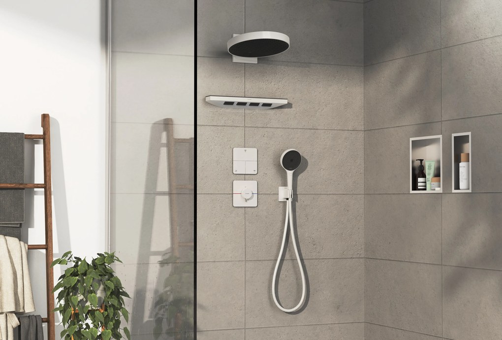 Hansgrohe ShowerSelect Comfort Q, ventil pod omietku pre 3 spotrebiče, biela matná, HAN-15587700