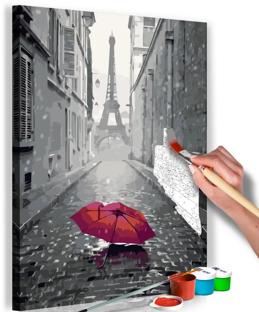 Maľovanie podľa čísiel - Paris (Red Umbrella) 40x60