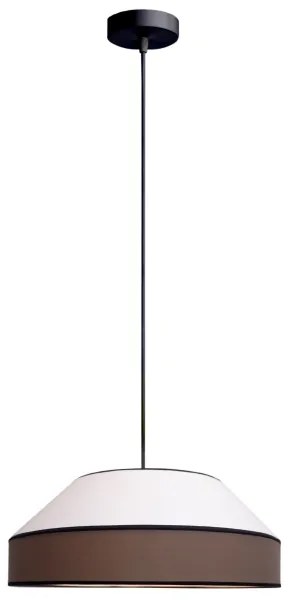 Luster na lanku MANISO 1xE27/60W/230V pr. 45 cm biela/hnedá