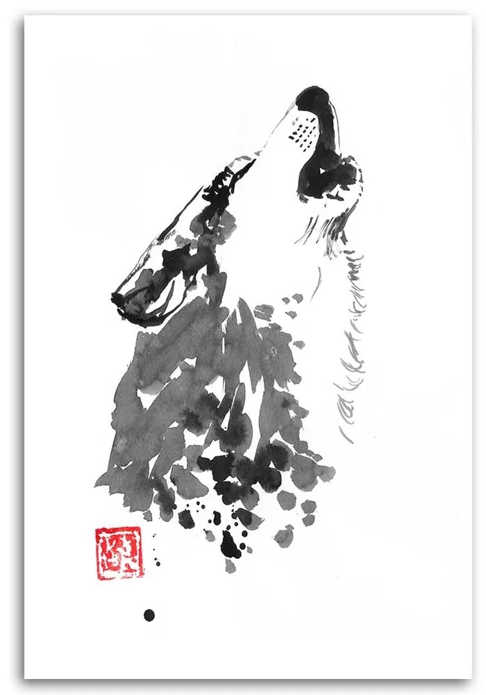 Gario Obraz na plátne Vytie vlka - Péchane Rozmery: 40 x 60 cm