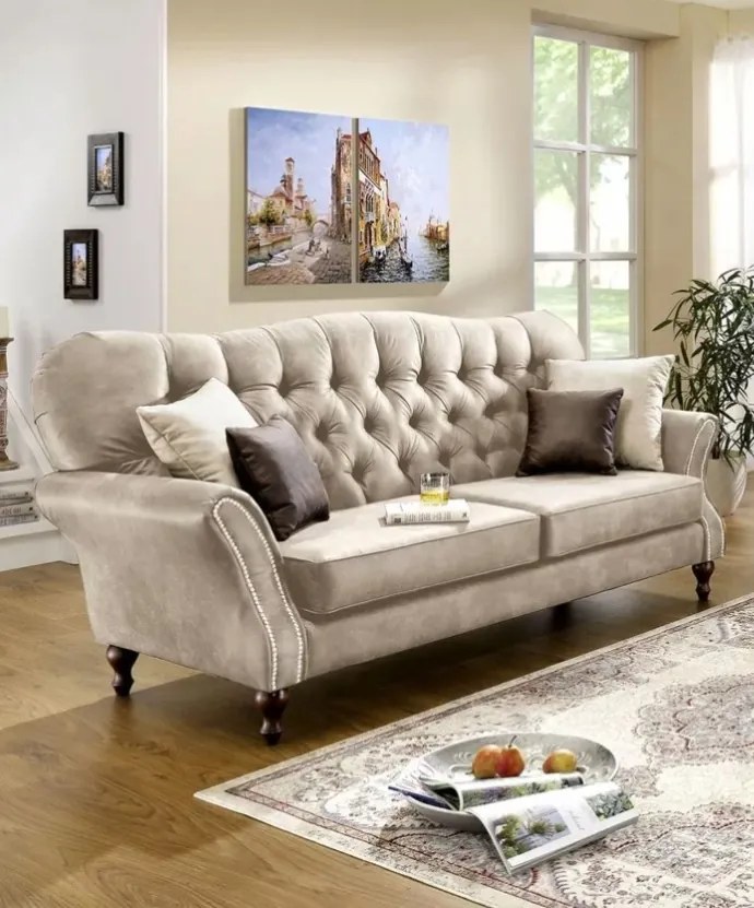 POHOVKA CHESTERFIELD CLARA 3 MIESTNÁ 210 x 95 cm