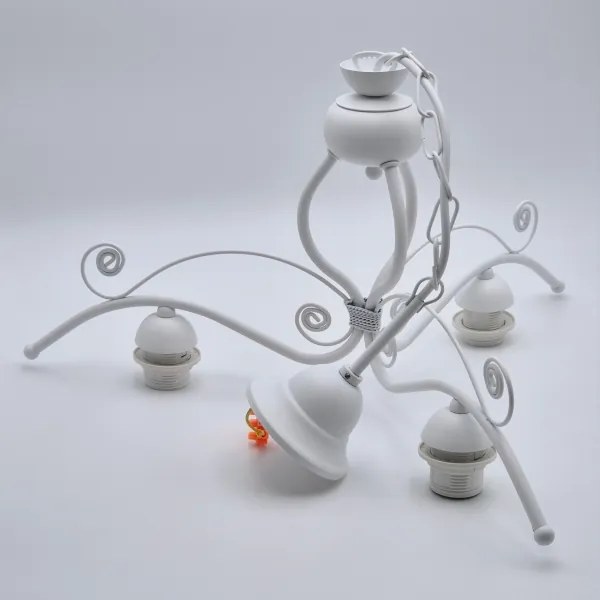 Luster na reťazi RETRO II 3xE27/60W/230V biela