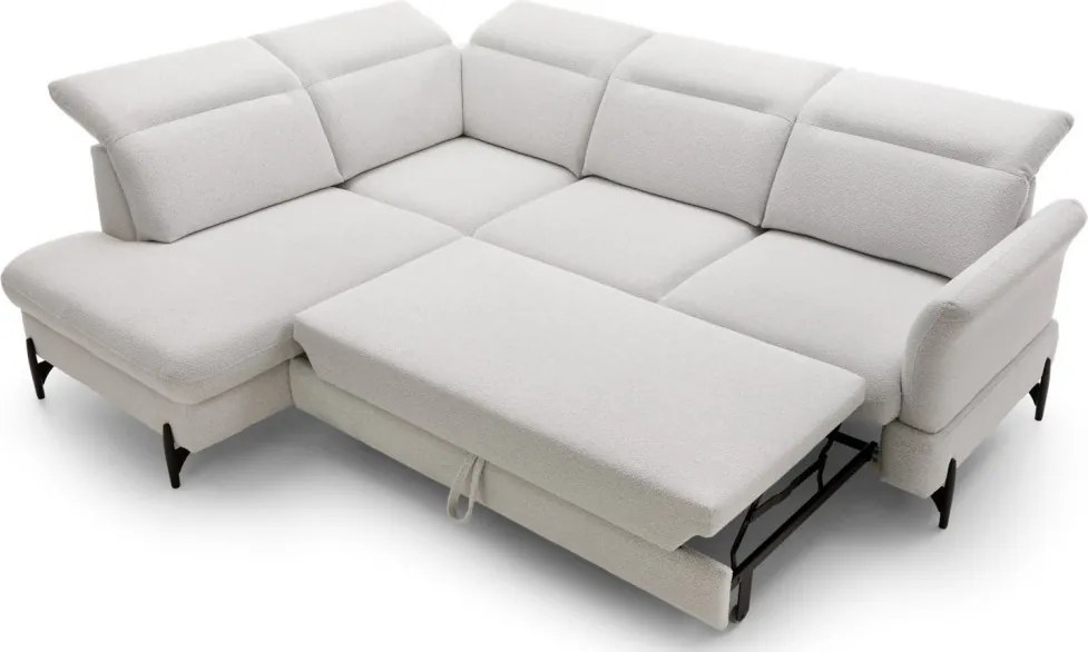 Rohová sedacia súprava Sienna 2, svetlo šedá látka, ľavý roh