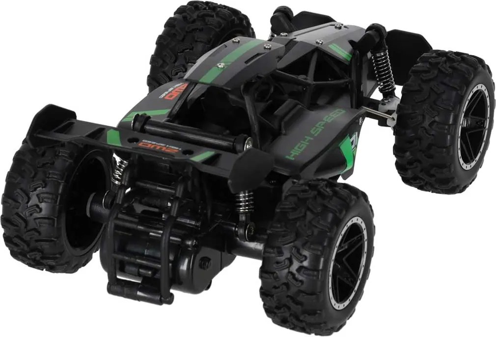 KIK RC kaskadérske auto KIK, diaľkovo ovládané, 18 km/h, 2,4 GHz, čierno-zelené