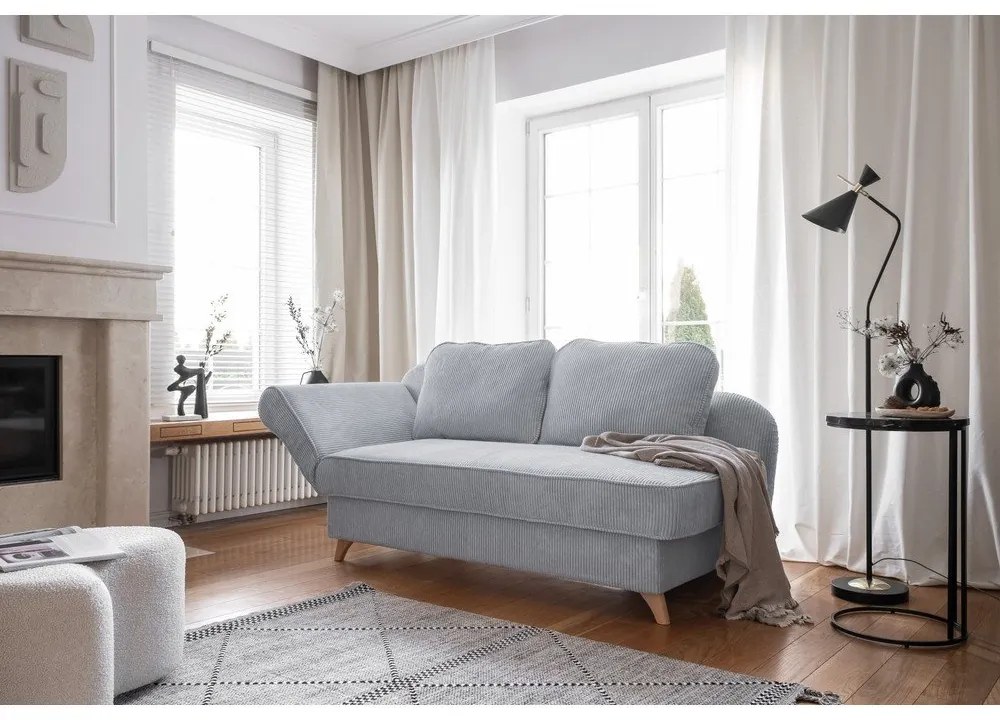 Svetlosivá menčestrová leňoška (ľavý roh) Chic Charlotte – Miuform