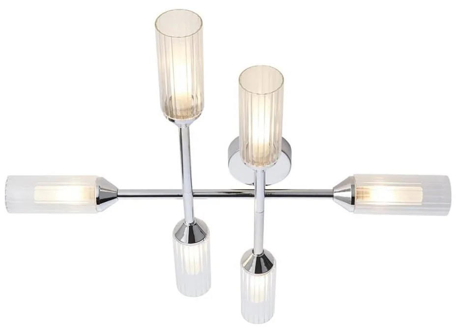 Endon 95045 - Kúpeľňový prisadený luster NATORI 6xG9/3W/230V IP44 lesklý chróm