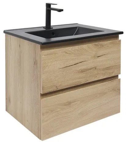 Kúpeľňová skrinka 2 zásuvky s umývadlom SAT B-Way 59x50x45 cm dub matný BWAY260OAKU4B2B, 1 ks