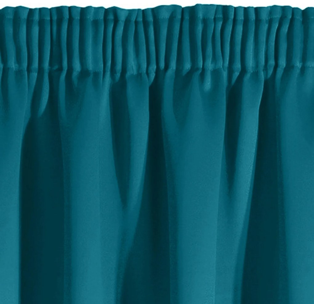 ZATEMŇOVACÍ ZÁVES NA PÁSKE LOGAN 135X270 CM TYRKYSOVÁ