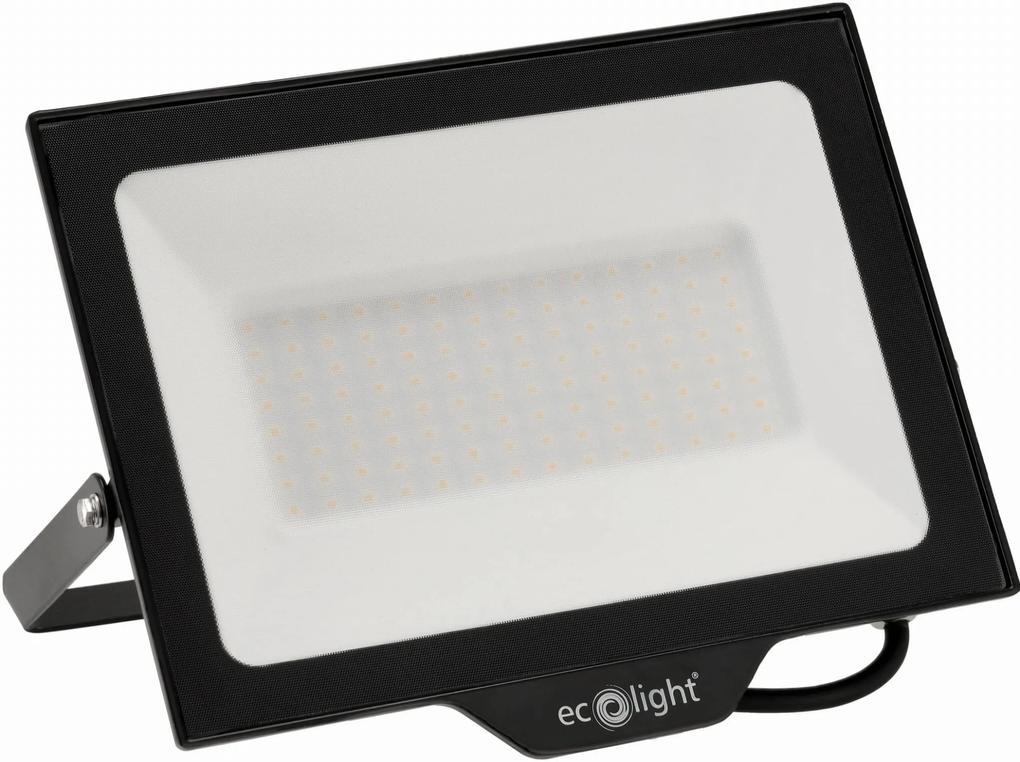 ECOLIGHT LED reflektor 100W 2v1 - studená biela + čidlo pohybu
