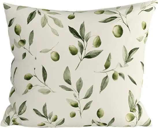 Bavlnená obliečka na vankúš OLIVE POLY 45x45 cm, zelená