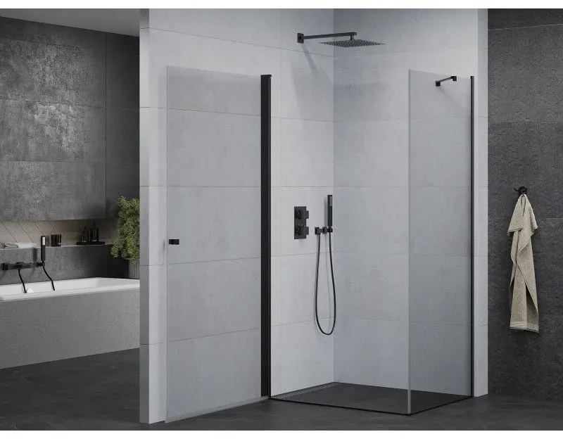 Mexen Pretoria sprchovací kút 90x100cm, 6mm sklo, čierny profil-číre sklo, 852-090-100-70-00