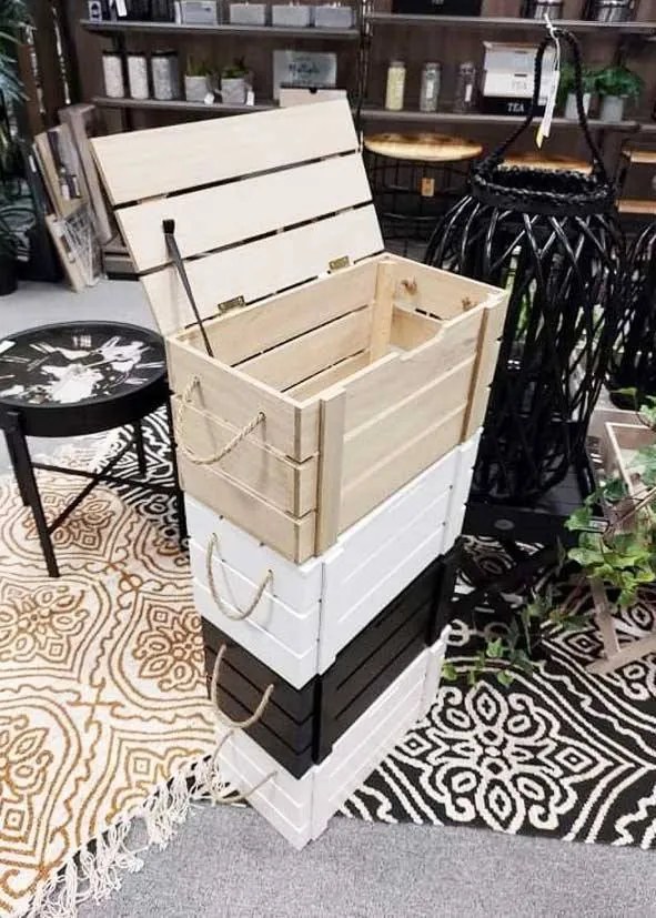 Úložný box Smart, 19x19x36 cm, drevo