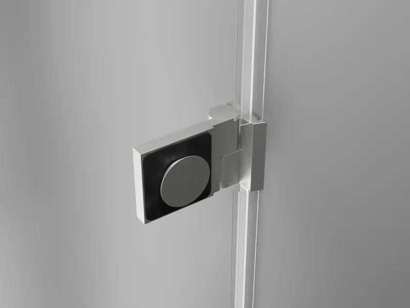 Mexen Lunar-B, výklopný sprchový kút ľavý 100 x 70 cm, 8mm číre sklo, oceľový profil, 832-100-070-97-00-L