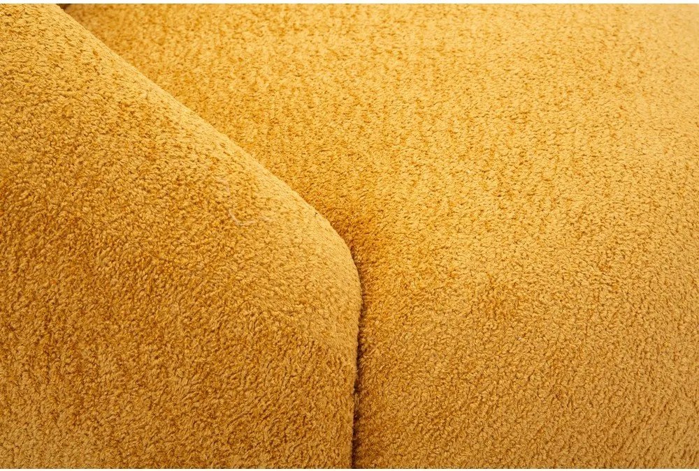 Kreslo z textílie buklé v horčicovej farbe Ginerva – Mauro Ferretti