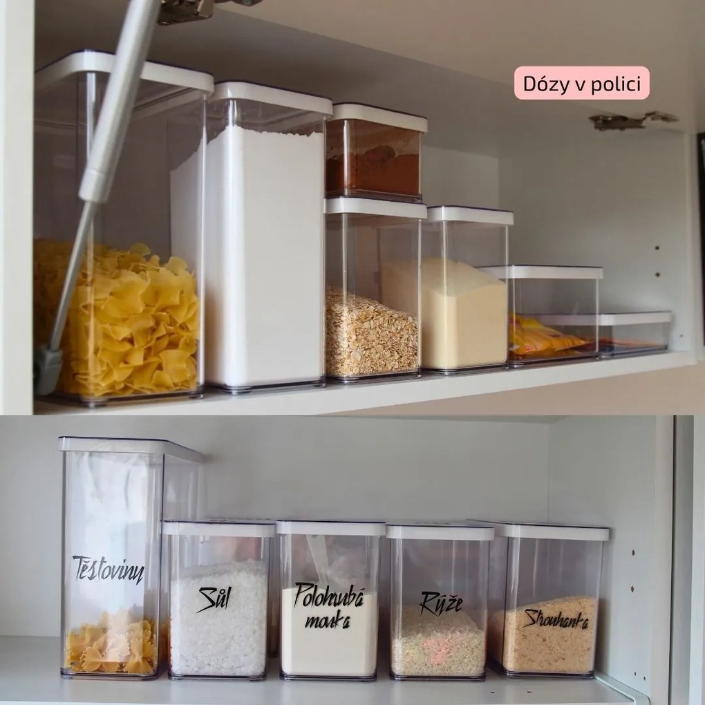 Dóza na potraviny 2,3 l Rotho Loft - EXTRA, biela