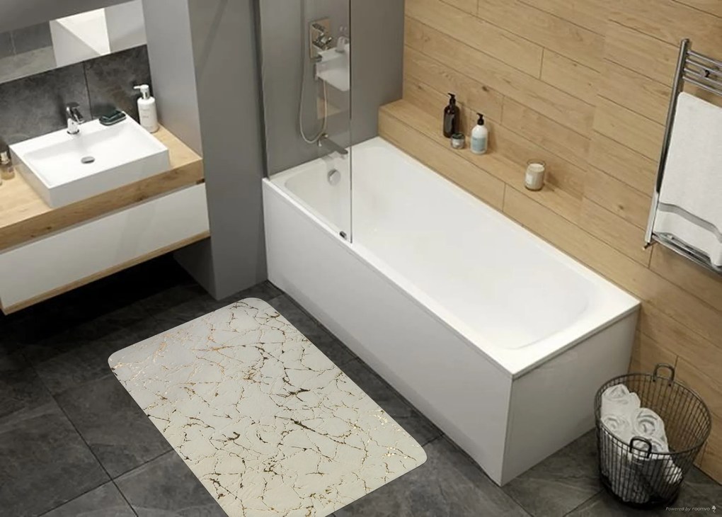 BO-MA, Kúpeľňová predložka Rabbit shine - ivory, 60x100, biela, kúpeľňa