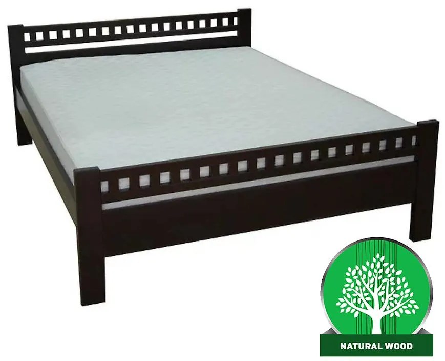 Posteľ Milena 140x200  jelša/wenge