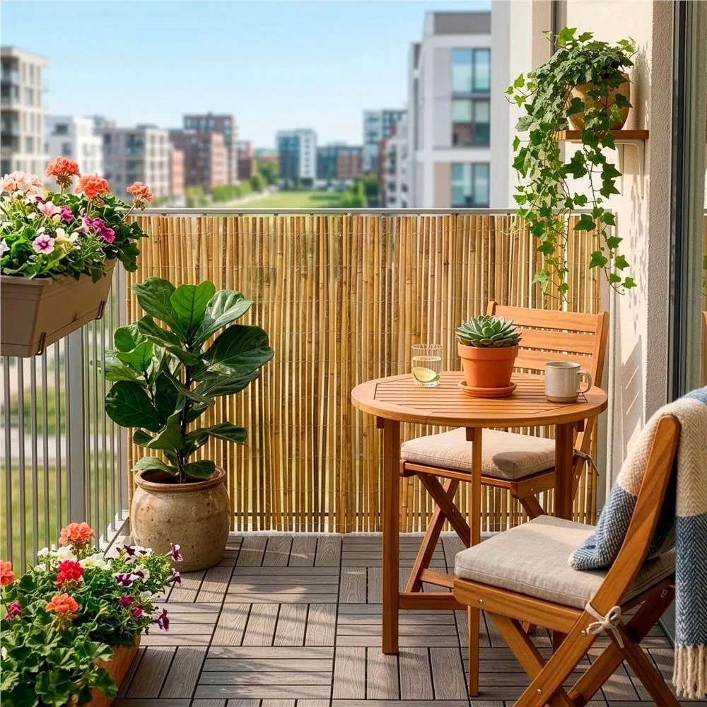 SPRINGOS Bambusová rohož na balkón a plot 1,8 x 5 m – maskovací kryt a zástena GA0229