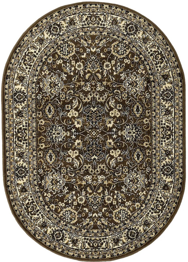 Koberce Breno Kusový koberec PRACTICA ovál 59/DMD, hnedá, viacfarebná,160 x 230 cm
