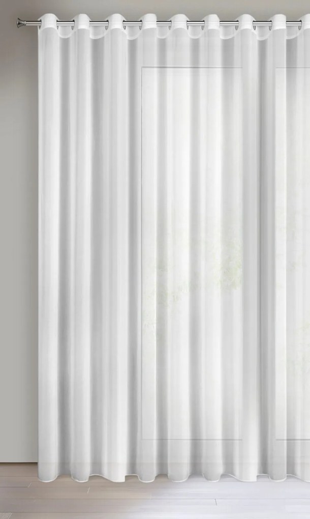 ZÁCLONA NA KRÚŽKOCH DALIA 350X250 CM BIELA