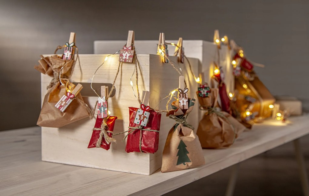 STAR TRADING Adventný kalendár / Svetelná reťaz Clippy Advent 240 cm