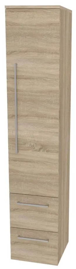 Mereo, Mereo Bino, kúpeľňová skrinka vysoká 163 cm, pravá, Multidecor, Dub Bardolino, MER-CN698DBAR
