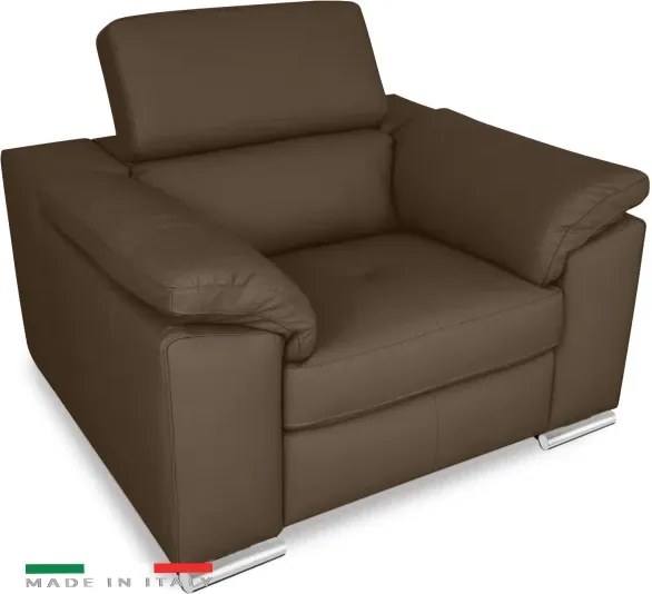 Moderné kožené kreslo LOREN II, hnedá (madras - 111 bark)