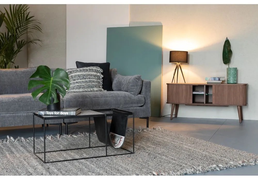 Hnedá komoda s posuvnými dvierkami Zuiver Barbier