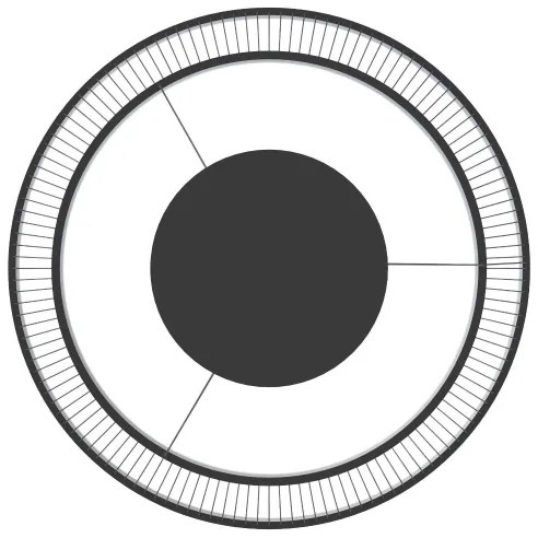 Zuma Line MD3328-2M-3BT - LED Stm. luster BALL LED/53W/230V 2700-6000K čierna + DO