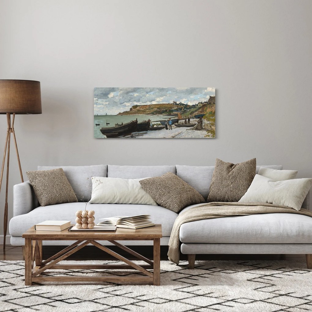 Obraz - Claude Monet, Sainte Adresse, reprodukcia (120x50 cm)