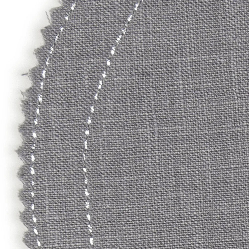 Ľanové prestieranie myš tmavosivá so striebrom 39x35cm