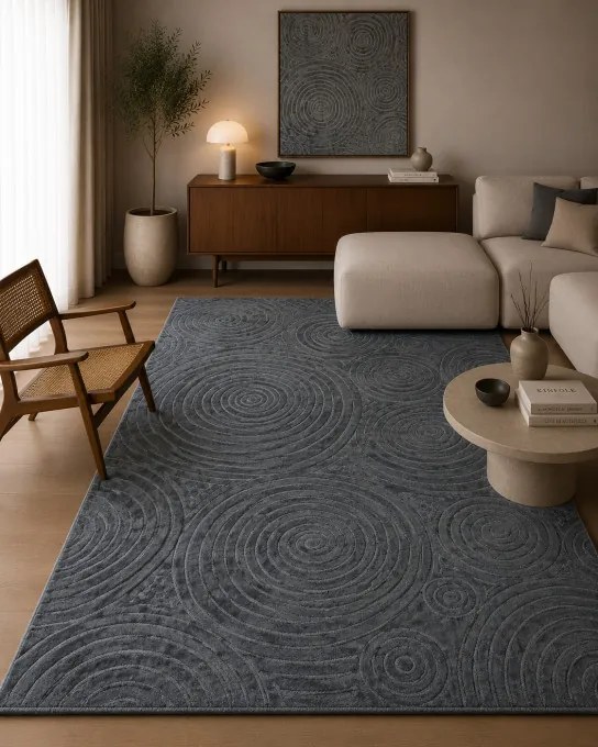 Koberec ZEN GARDEN 2404 tmavosivý