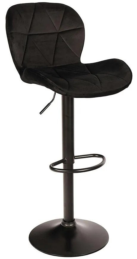 Barová Stolička Zoya Čierna welur