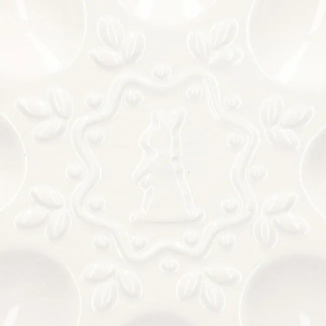 Tanier na vajíčka ADELIA biely, zdobený 965238