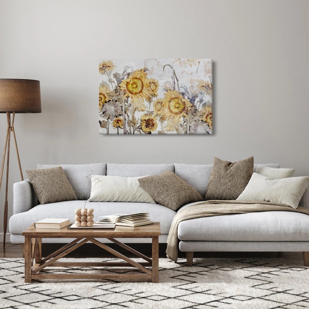 Obraz - Slnečnica v stene (90x60 cm)