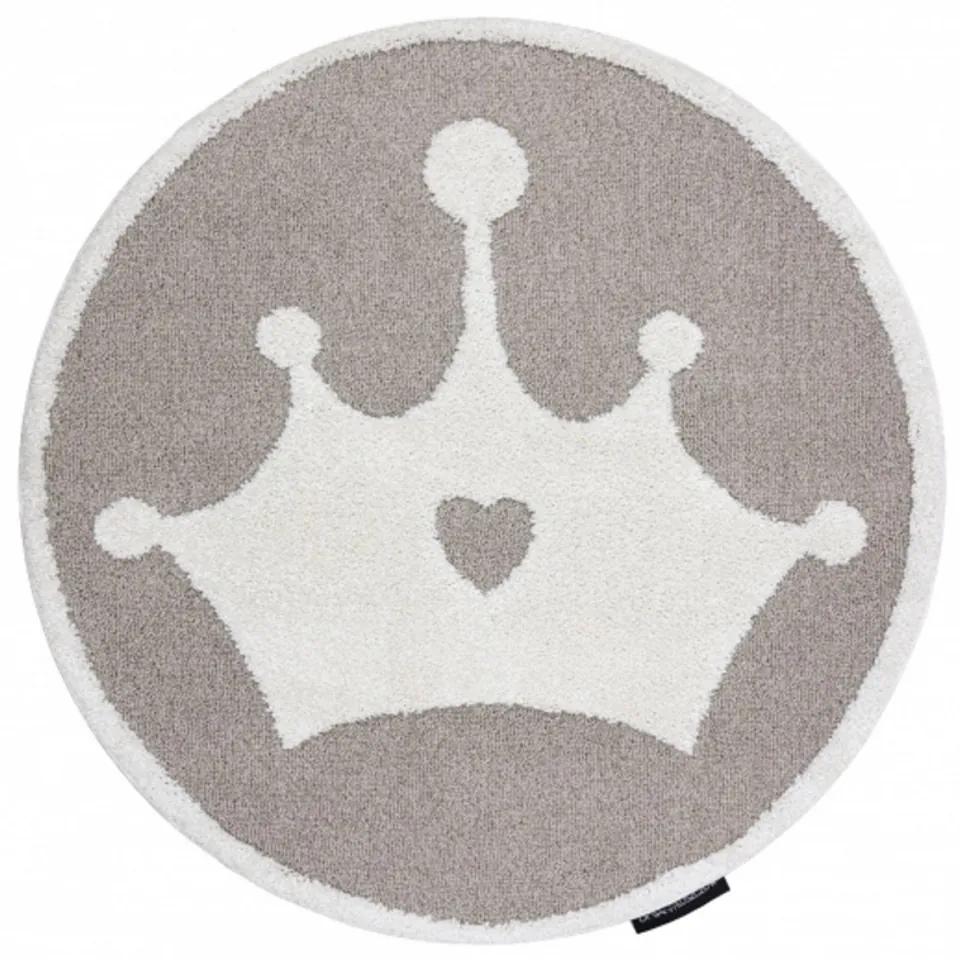 Kusový koberec Koruna béžový kruh, Velikosti 120cm