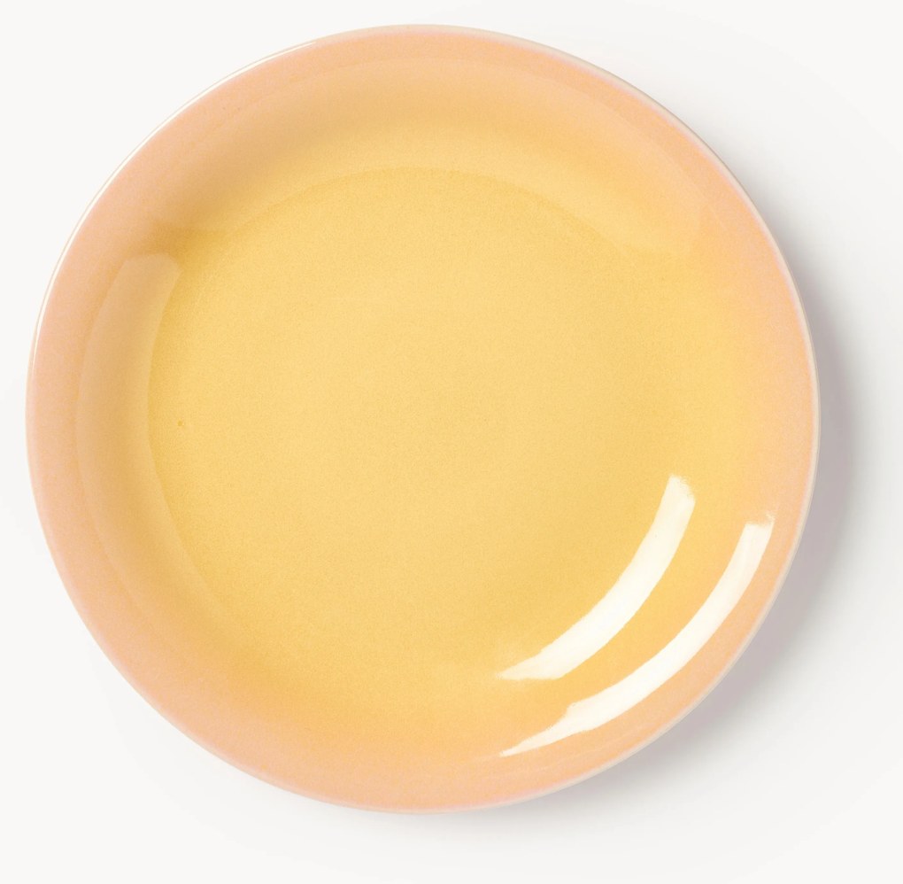 Ručne vyrobené plytké taniere Marguerite, 4 ks