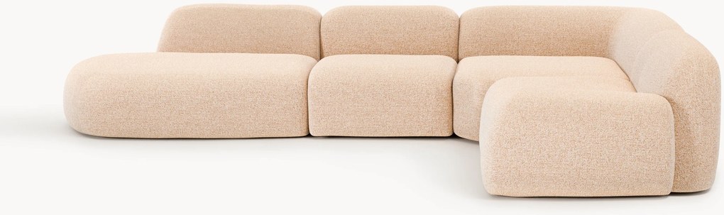 XL modulárna buklé rohová pohovka Wolke