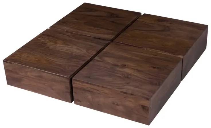 furniture-nabytek.cz - Masívny konferenčný stolík Amberley z akácie, lakovaný, hnedý – 80×80 cm