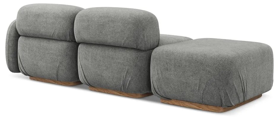 Sivá leňoška z textílie buklé (ľavý roh) Ailani – Makamii