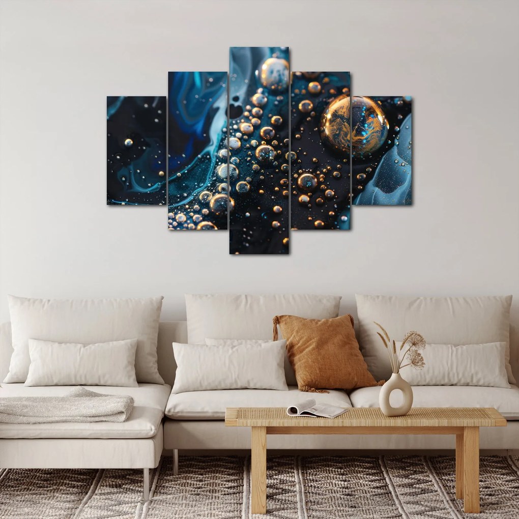 Obraz - Atramentové kvapky (150x105 cm)